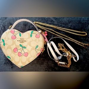 Coach heart cross body purse